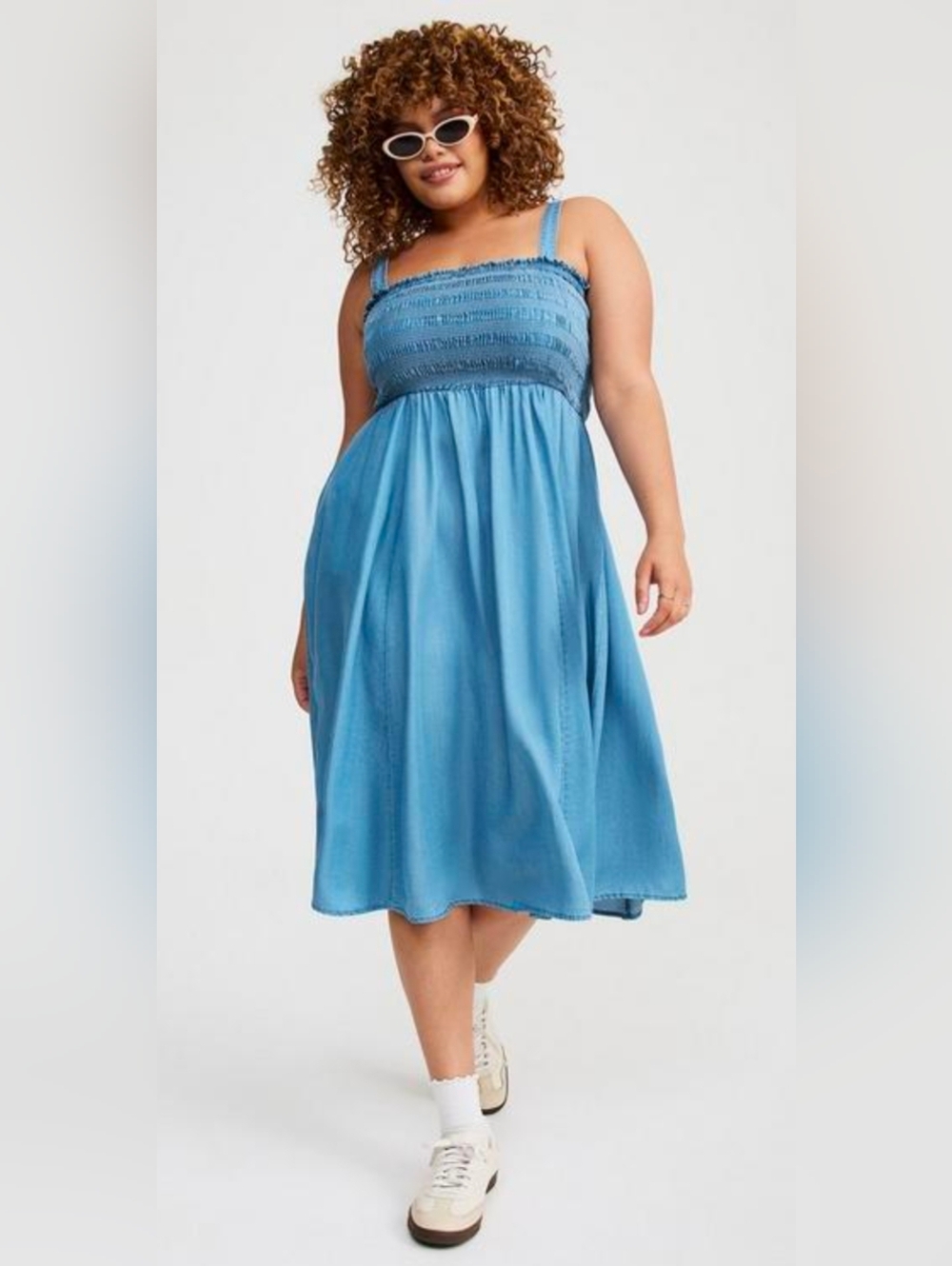 Nwot Torrid Light Blue Lyocell Fabric Garment - Soft Chambray Tone Plus Size 2X